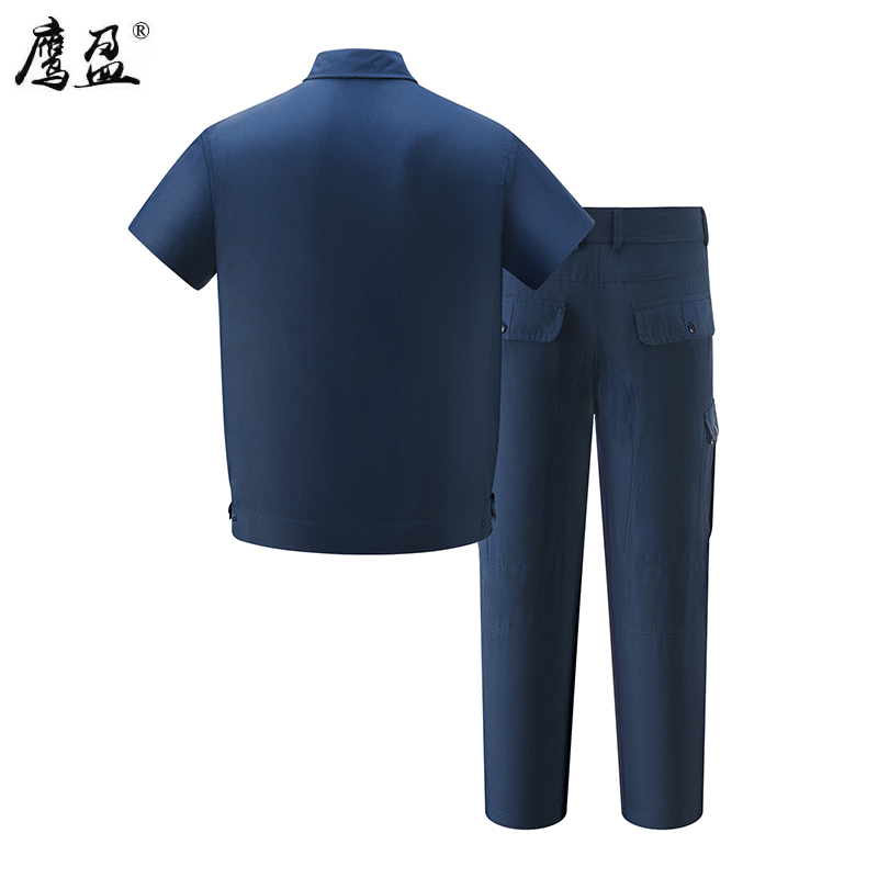 鹰盈 夏季短袖工作服 各码 一套高清大图