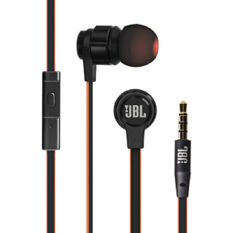 JBL 立体声入耳式耳机耳麦 T180A 游戏耳机 黑/银/红/粉/黑