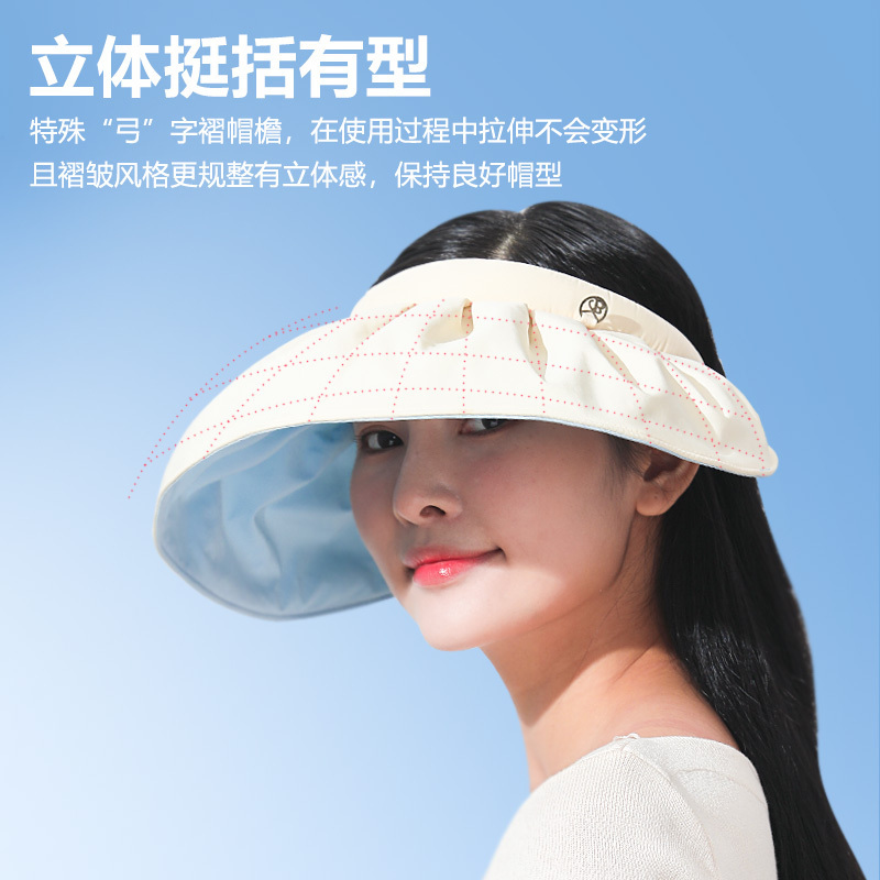 苏宁推荐神火贝壳帽女款夏季防紫外线遮阳防晒帽空顶全遮脸太阳帽子春秋天