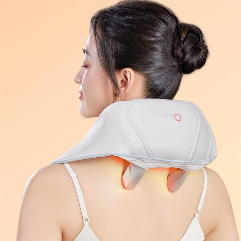 攀高(pangao) 5D揉捏肩颈按摩器 斜方肌颈部肩部 按摩披肩 Neck K7 白色 / 台