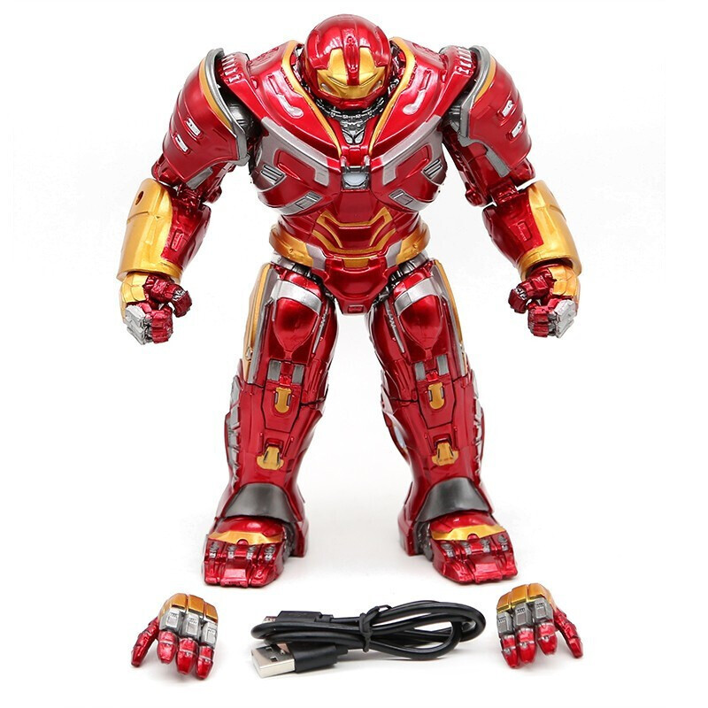 中动玩具180601反浩克8寸漫威手办复仇者联盟可发光关节可动玩具发光