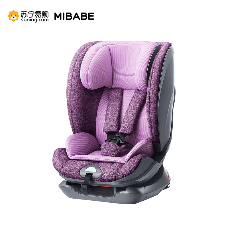 MIBABE汽车儿童安全座椅 QQ666小米生态链企业(9个月-12岁)靠背调节6挡 浪漫紫