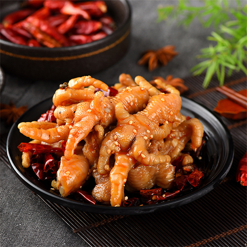 癫狂休闲食品四川特色无骨凤爪120g真空袋装麻辣零食即食无骨鸡爪视频