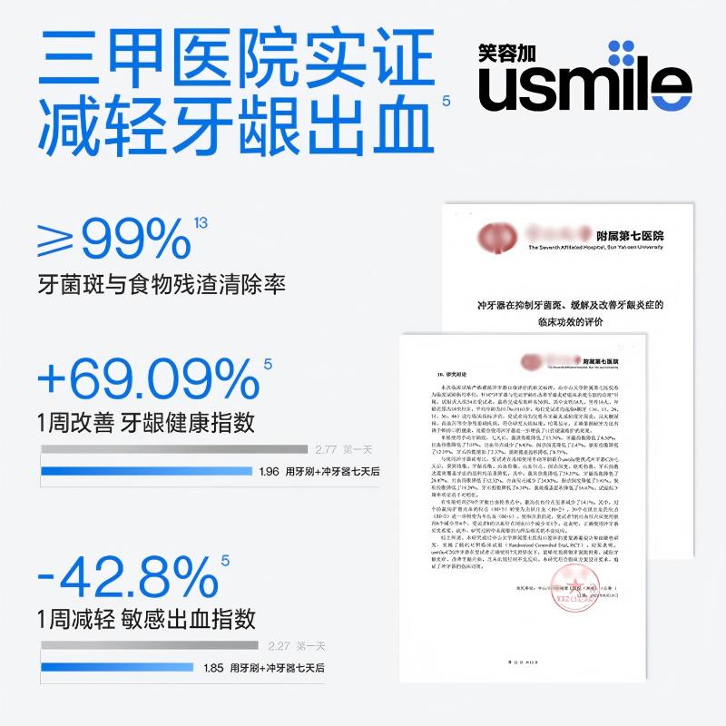 usmile笑容加 声波振动清洁超声波小水塔冲牙器 C20雪山白高清大图