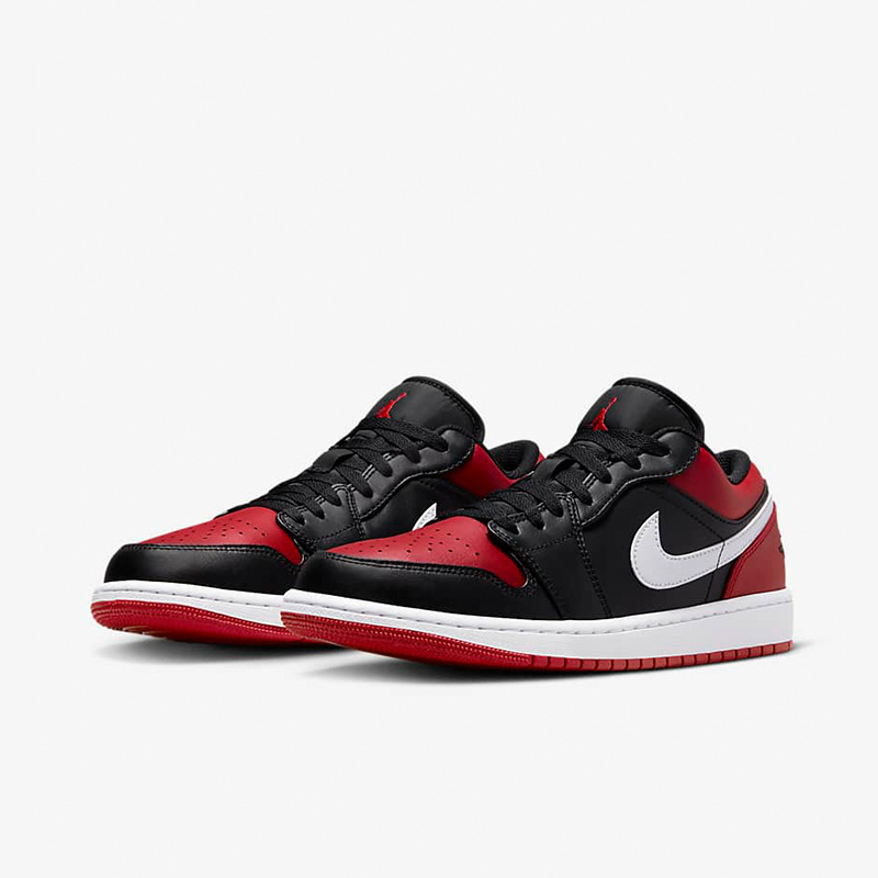 耐克男鞋jordan 1 aj1黑红脚趾低帮运动鞋复古休闲板鞋553558-066