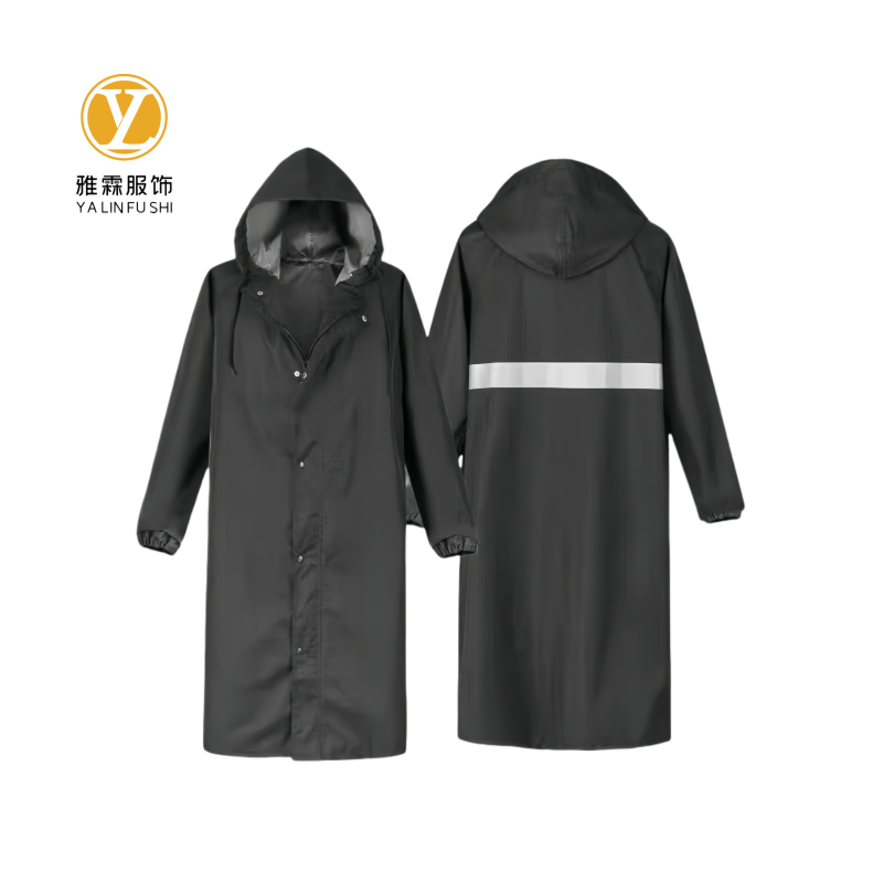 雅霖服 黑风衣网内里雨衣可定制 YLF-XZ506 件高清大图