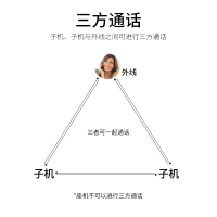 飞利浦 PHILIPS 数字无绳电话机 无线固定座机电话子母机办公家用 DCTG792 蓝黑色