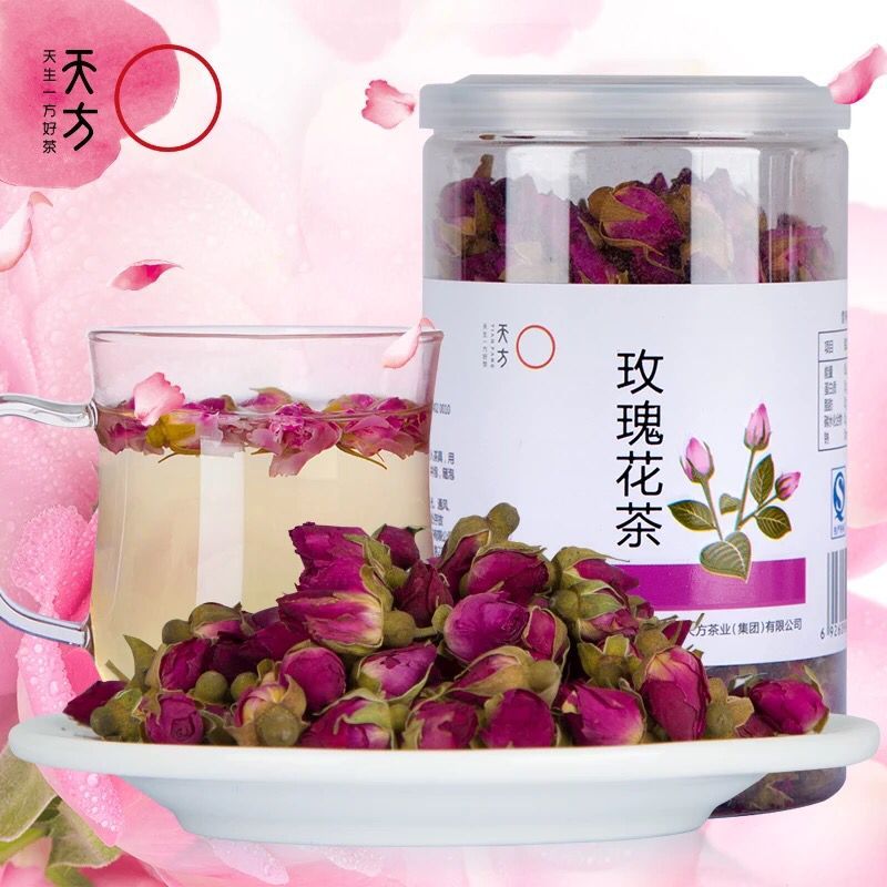 天方瓶装玫瑰55g 玫瑰花茶 干玫瑰 玫瑰花草茶叶