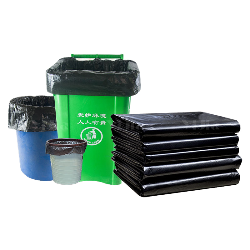 翌嘉 YJ4112105物业大号黑色垃圾袋平口商用加厚垃圾袋酒店厨房环卫大塑料袋 80*100/4丝高清大图