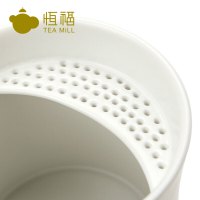 恒福(TEA MiLL)茶具 杯子 陶瓷上善若水自在杯 办公室彩绘马克杯个人杯 隔茶隔热冲洗方便杯盖可悬挂杯壁 否
