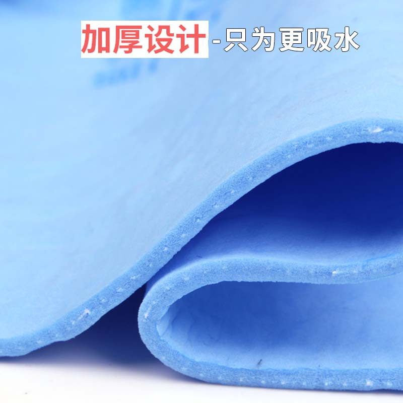 干发毛巾速干强吸水擦头发快干鹿皮干发帽女成人包头洗头 三维工匠 蓝色大号桶装66*43cm[买1送1]