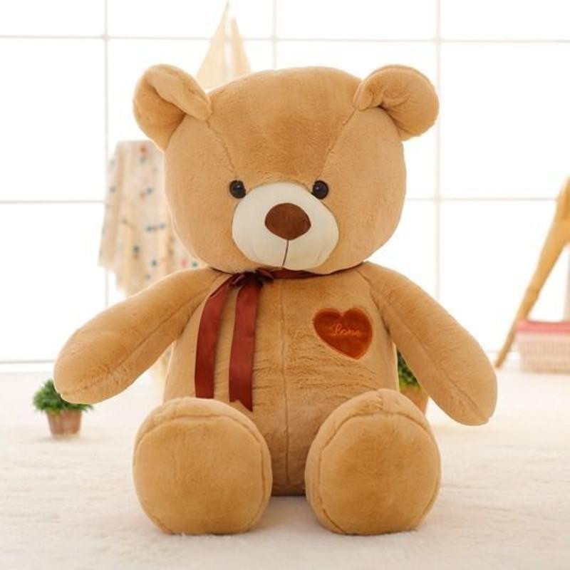 儿童大号毛绒玩具泰迪熊公仔玩偶布娃娃男女生日礼物可爱兔毛熊白色40