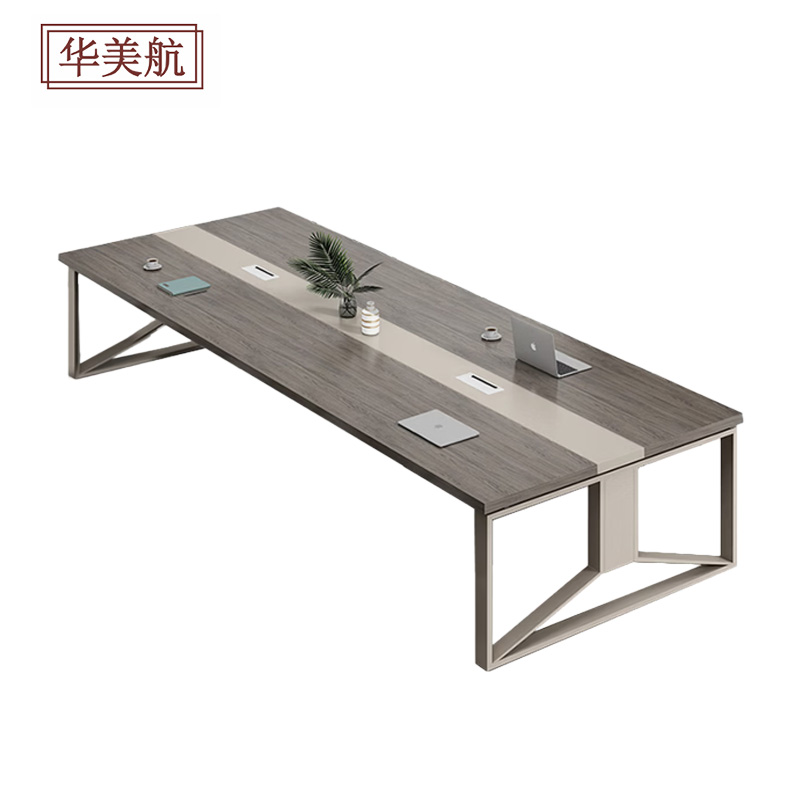 华美航 会议桌 2.4*1.2*0.75m 张高清大图
