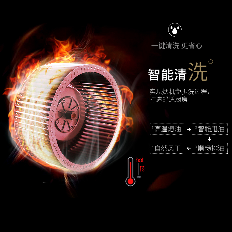 博净(bokii) 博净 T-5 体感分体式集成灶 下排式油烟机自动清洗