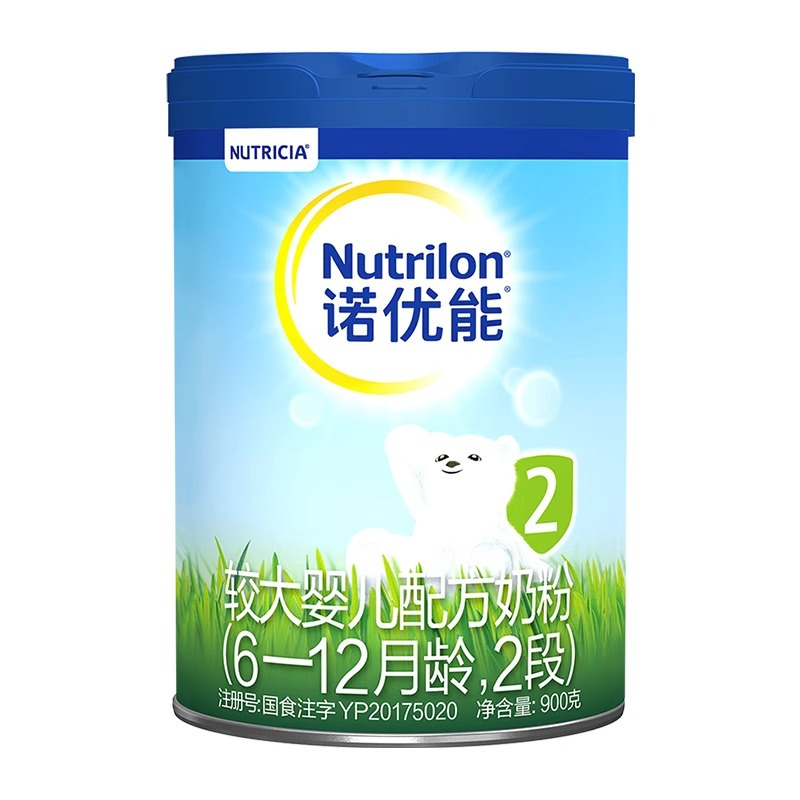 诺优能(Nutrilon)pro较大婴儿配方奶粉(6—12月龄,2段) 铁罐装900g*6罐