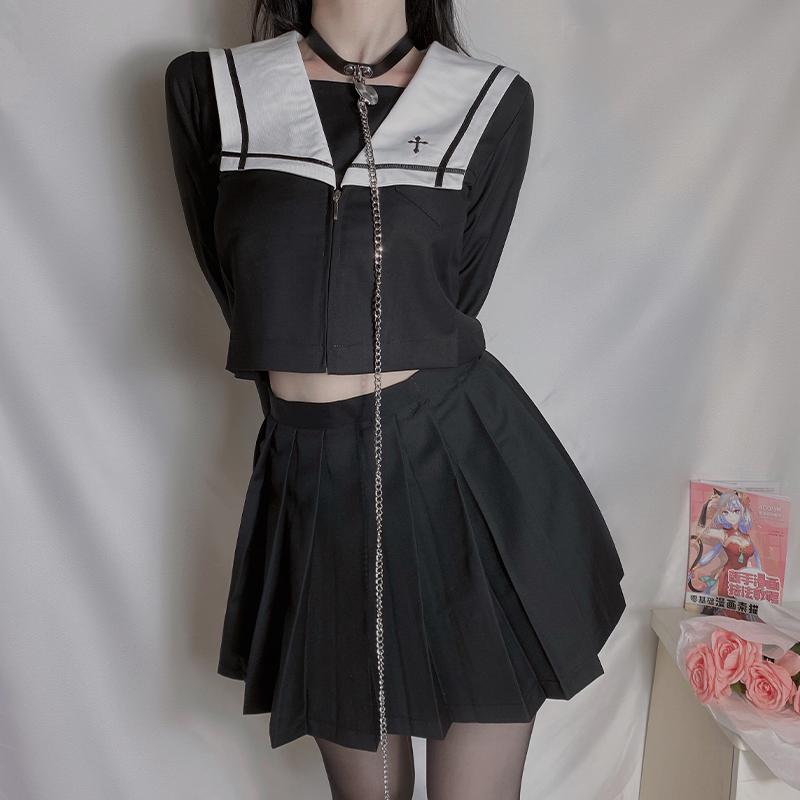 吉祥小炮情趣内衣cosplay超性感火辣学生激情挑逗诱惑jk制服短裙sm