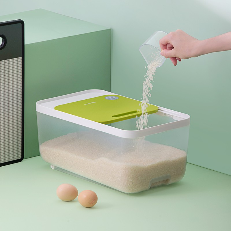 茶花米桶M滑盖防尘防潮密封大米收纳箱012005(颜色随机)高清大图