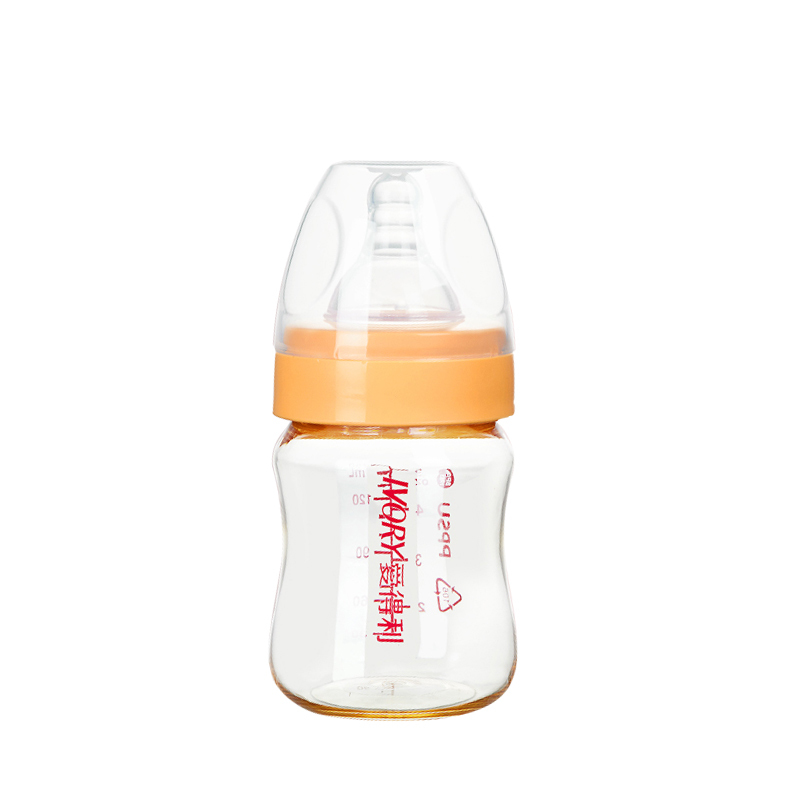 爱得利IVORY奶瓶ppsu宝宝宽口径带吸管奶瓶150mL 橙色