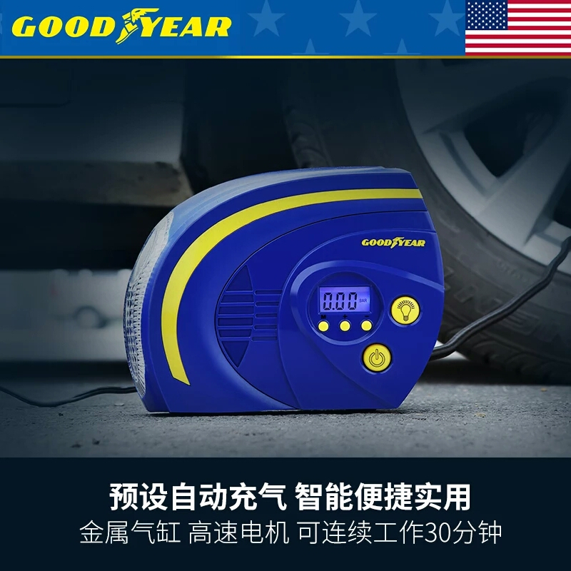 GOODYEAR/固特异/汽车充气泵GY2504 数显车载充气 车用打气泵 智能预设轮胎充气机测量胎压