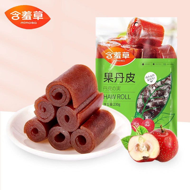 含羞草经典山楂果丹皮230g*2袋 片大肉厚 酸甜有嚼劲