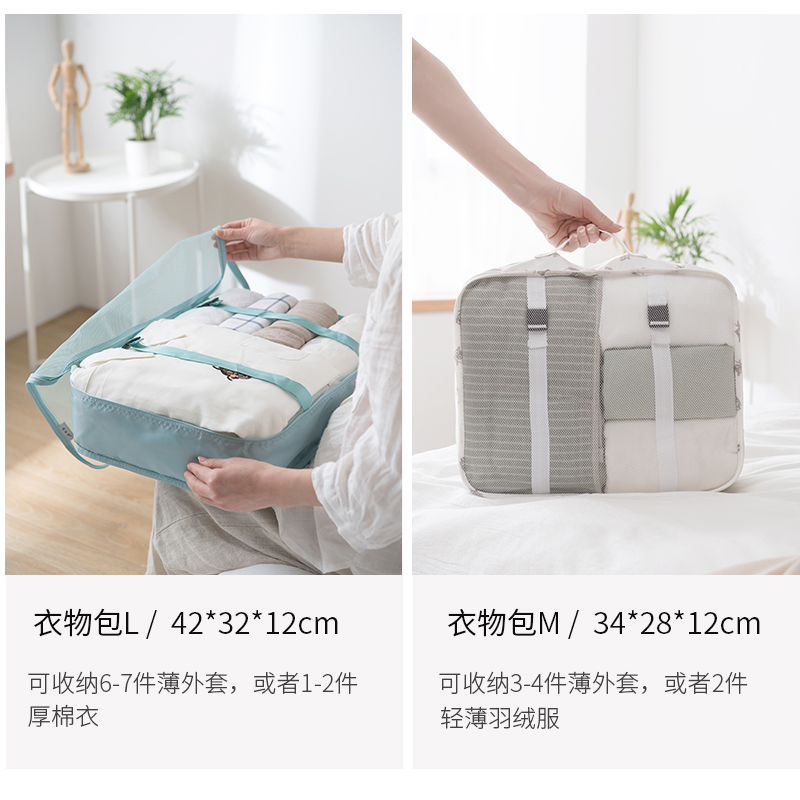 旅行收纳包行李箱衣服整理袋子旅游分类分装包衣物收纳袋出差收纳袋 三维工匠收纳柜高清大图