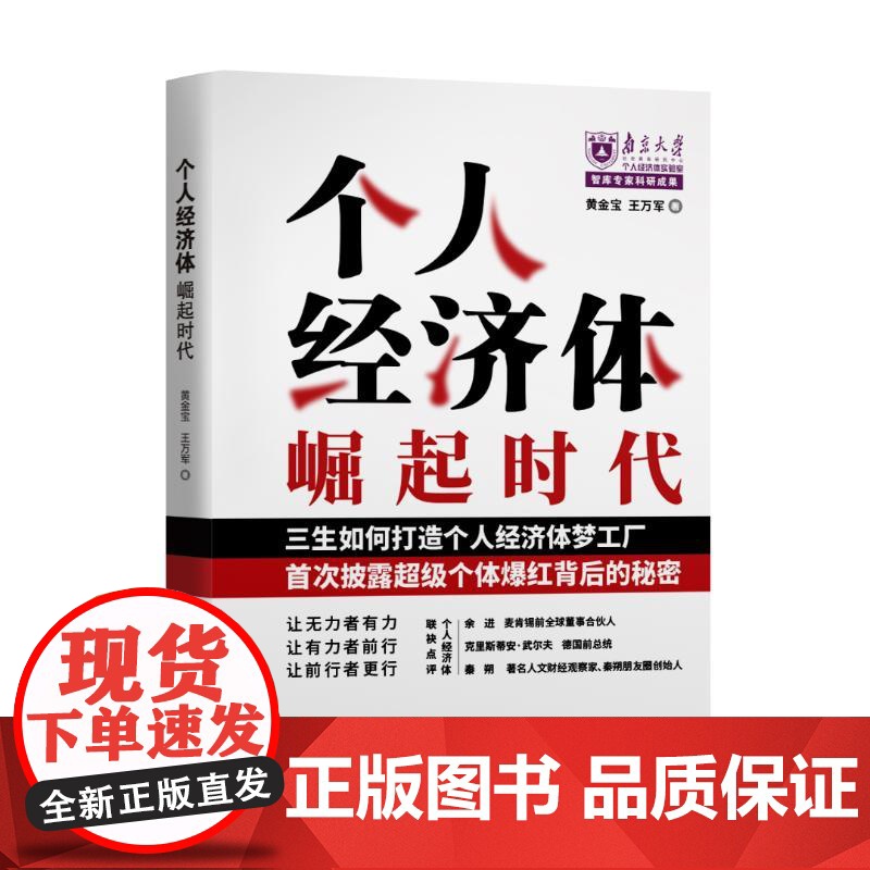 个人经济体崛起时代 黄金宝,王万军 著 企业管理经管、励志 正版图书籍 广东经济出版社