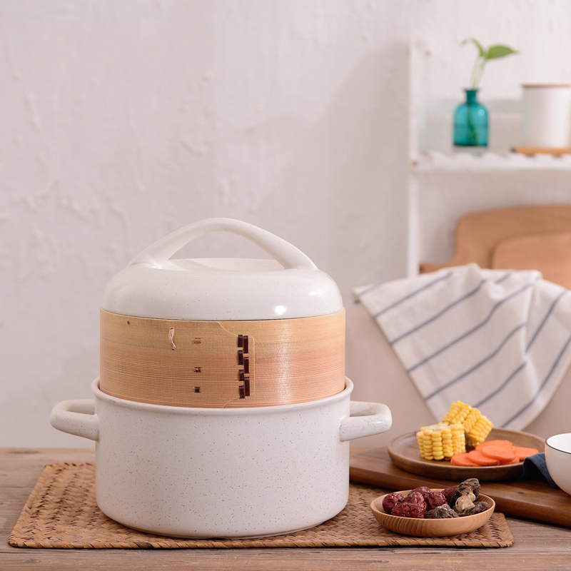 日式简约4l明火耐高温锂辉石陶瓷烘焙精灵 炖锅砂锅