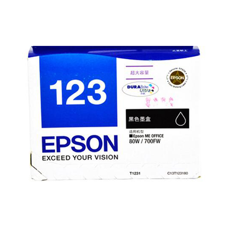 爱普生(EPSON)SW T1231 黑色墨盒 适用Me Office 80W 、700FW