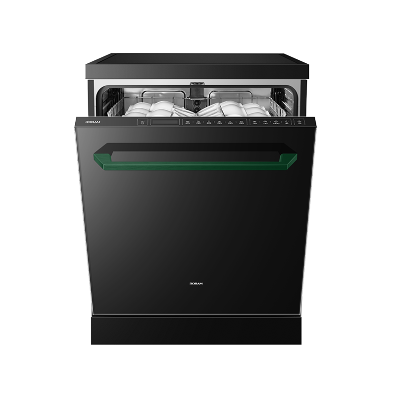 老板robam洗碗机15套独嵌两用洗碗机自动洗碗机洗碗机f80x黑视频