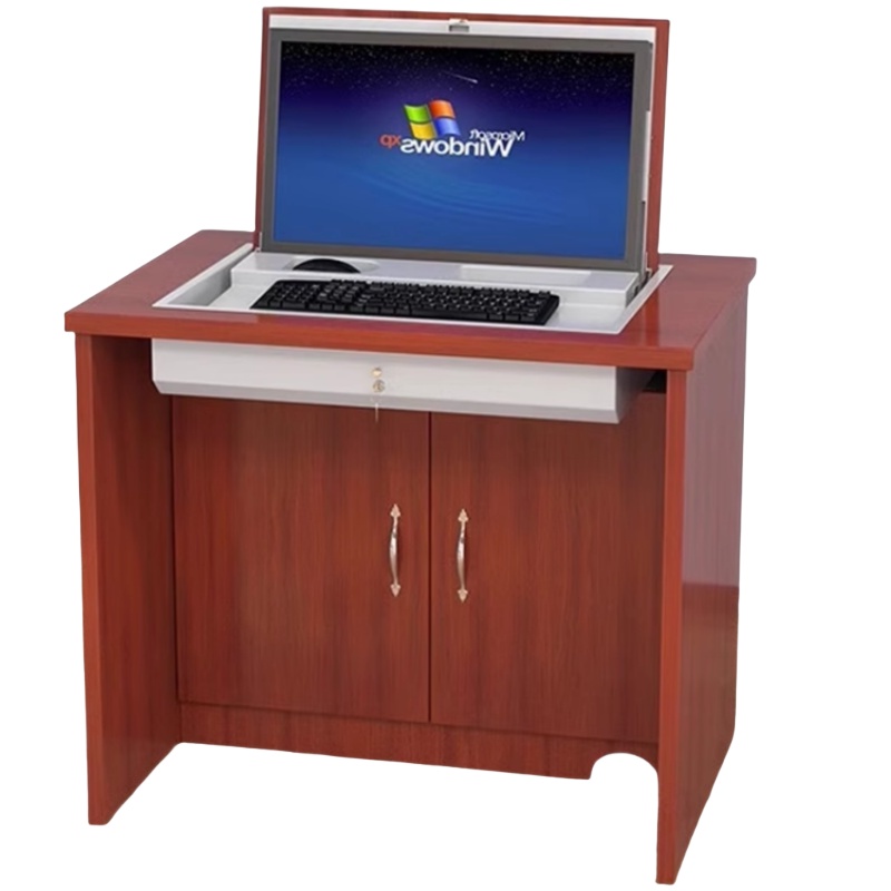 演发 翻转电脑桌单人位/张高清大图