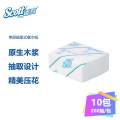 适高（Scott） 餐巾纸 抽取式 原生木浆 1层 200抽/包 10包/袋 1袋装 0750-20 金佰利 单层