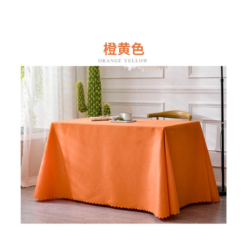纯色加厚会议桌布办公展会白色婚庆桌套签到地推桌布 金色 G [120*160cm(方桌布)] 1件高清大图