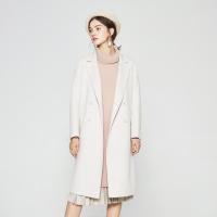 【2件1.5折价：184.4】ME&CITY女秋冬气质港风双面呢直筒中长款外套大衣