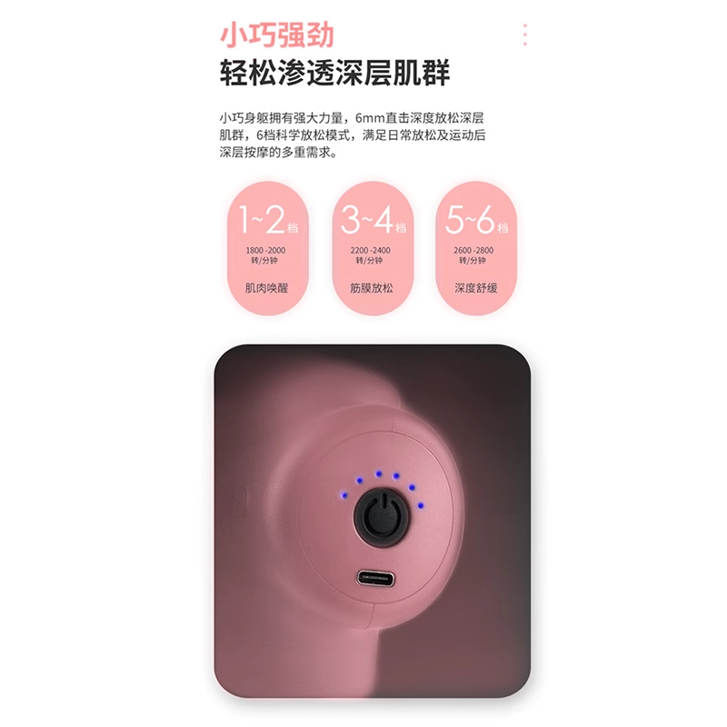SHOWME筋膜枪肌肉电动按摩器mini肌肉放松器震动健身腿部男女健身瑜伽高清大图