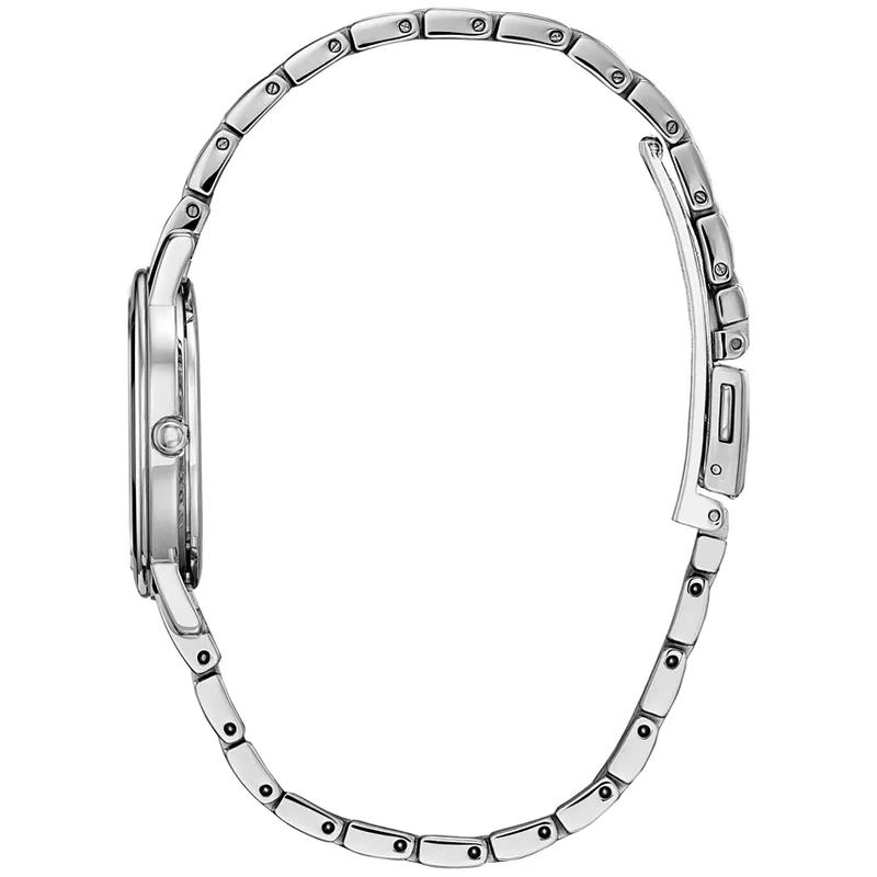 西铁城(CITIZEN)女士石英表30mm银色不锈钢表壳两 tone表带迪士尼公主系列防水防溅高清大图