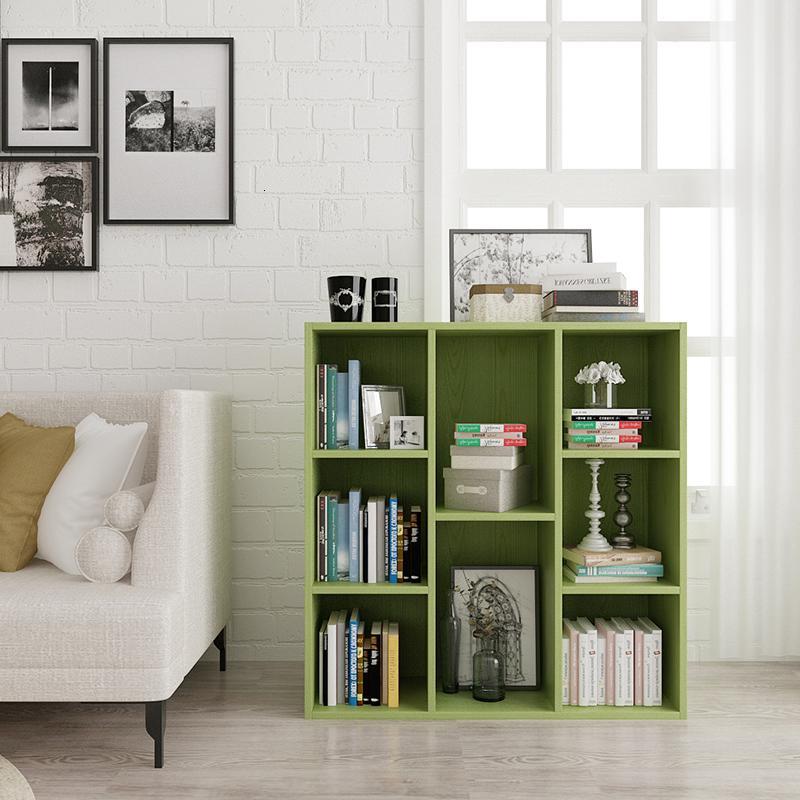北欧简约现代书架简易绿色自由组合落地书架书柜学生创意储物柜定制