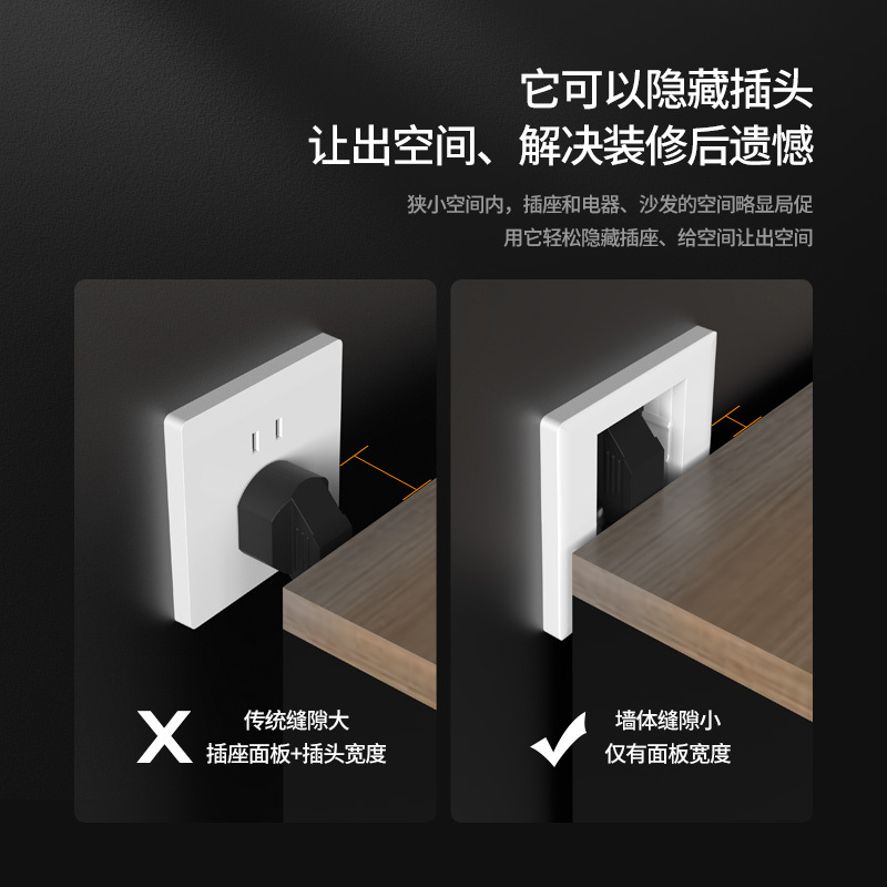 飞雕(FEIDIAO)86型嵌入式插座冰箱专用隐藏式电视柜内嵌式插座墙壁 嵌入式插座GP-10A五孔插座(优雅白)高清大图