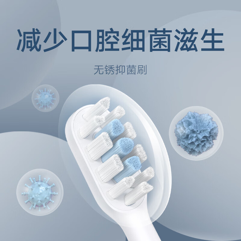 小米(MI)电动牙刷T301 米家原装声波电动牙刷成人情侣男女家用全身水洗防水长续航智能充电防水细软刷毛牙刷头高清大图