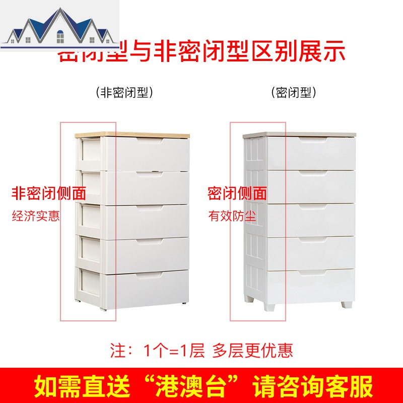 收纳柜子抽屉式衣服塑料多层简易杂物置物柜爱丽丝整理柜 三维工匠高清大图