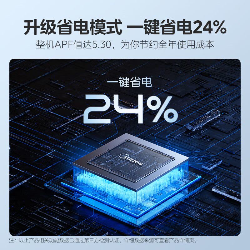 美的(Midea)空调挂机酷清凉大1匹家用新一级能效变频冷暖客厅卧室巨省电智能空调官方正品KFR-26GW/N8XA1P图片