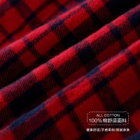小红豆童装儿童衬衫纯棉2019春装新款男女童长袖衬衣宝宝红色格子上衣