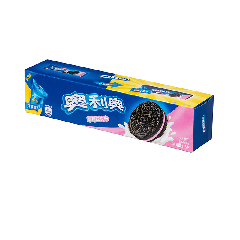 亿滋奥利奥(OREO) 夹心饼干 零食 草莓味116g(新老包装随机发货)