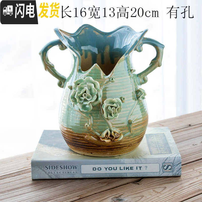 三维工匠多肉盆法师老桩花盆陶瓷大号创意简约特价清仓粗陶透气肉肉植物盆 523大法师老桩 中等