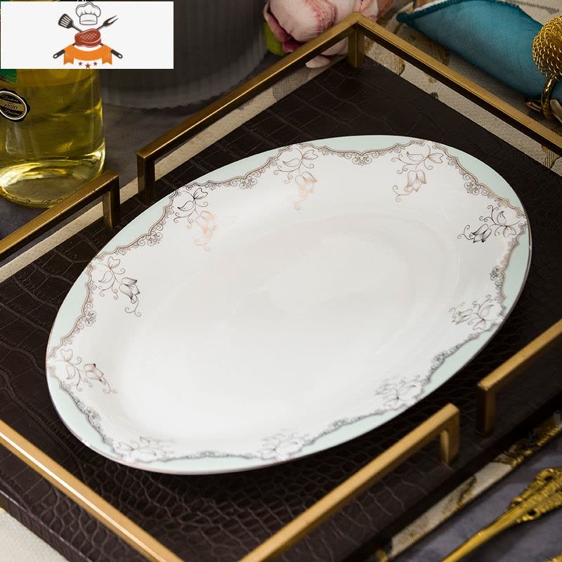 敬平4个装景德镇家用陶瓷深盘8欧式圆形菜盘子碗碟套装饭盘牛排盘图片