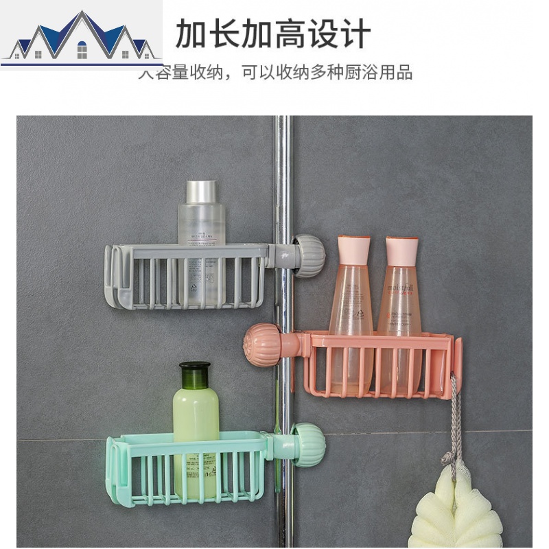 厨房水龙头水置物架放洗洁精抹布上方夹式塑料可旋转多功能沥水 三维工匠高清大图