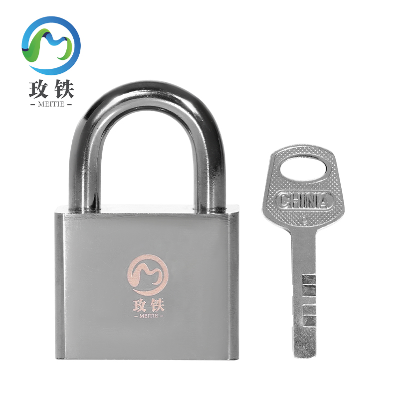 玫铁不锈钢挂锁配1把钥匙50短梁(通开)把高清大图