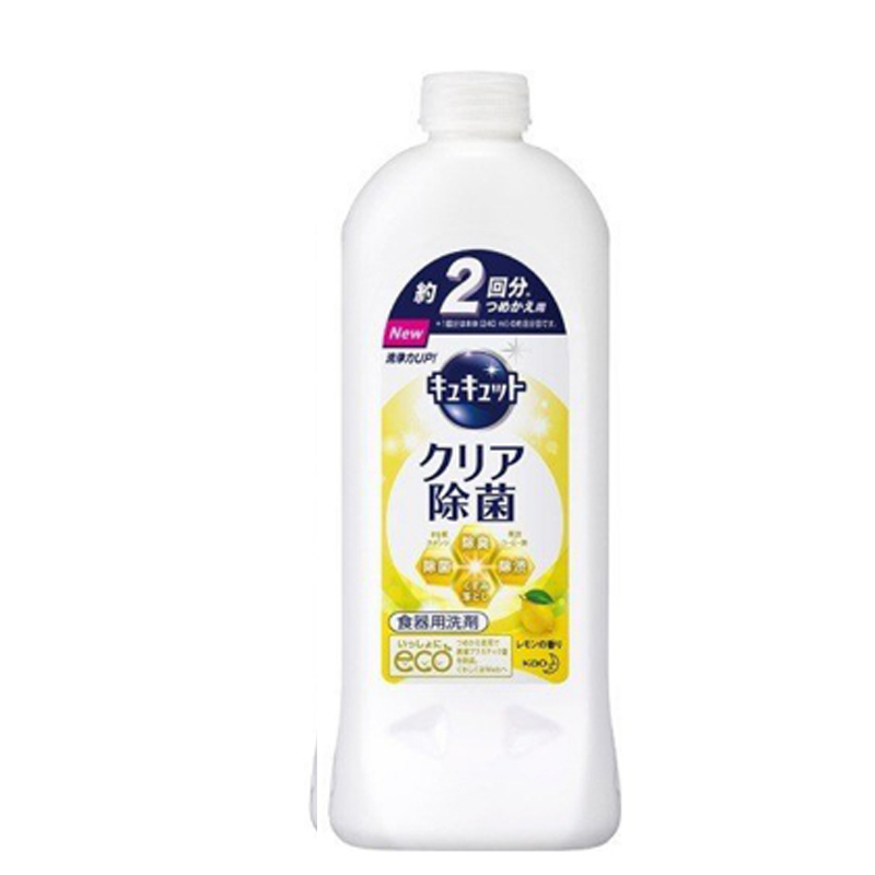 花王(KAO) 水果蔬菜餐具用浓缩洗洁精 (替换)柠檬抗菌 385ml