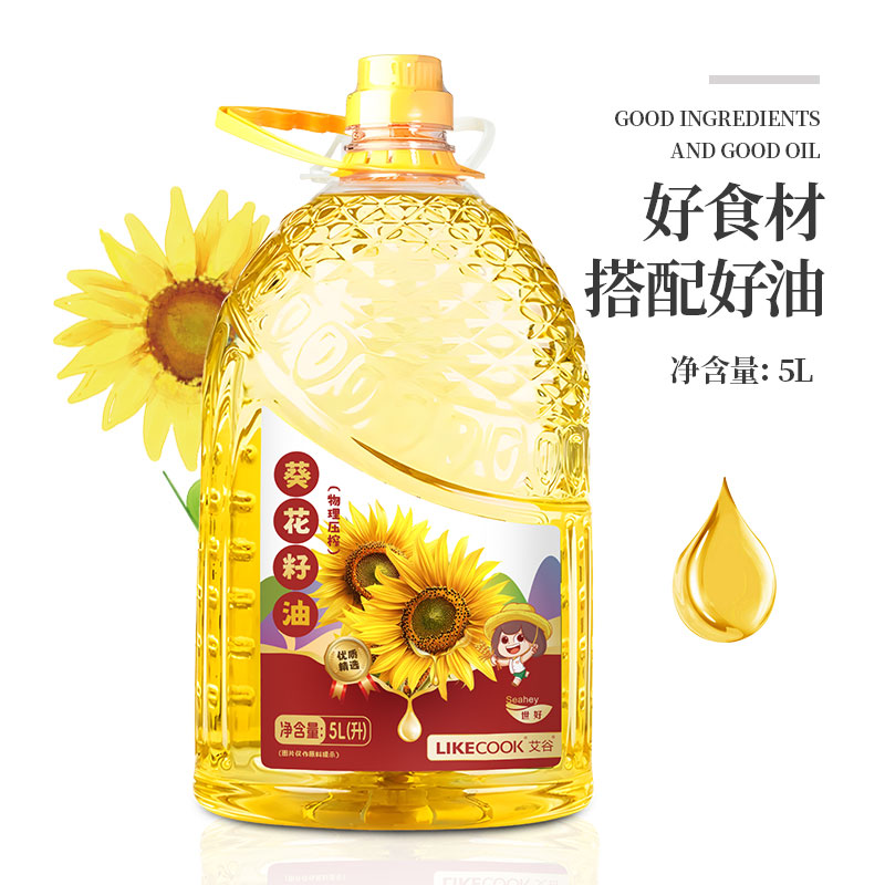 艾谷葵花籽油5L高清大图