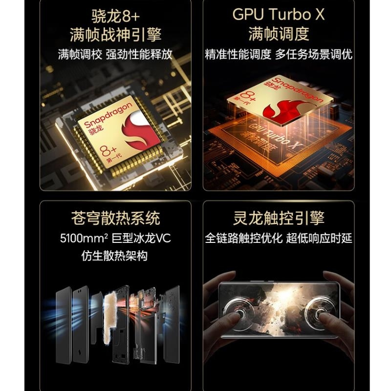荣耀X50 GT 幻夜黑 16GB+256GB 第一代骁龙8+芯 5G 120Hz高刷曲面屏 33W 5G手机高清大图