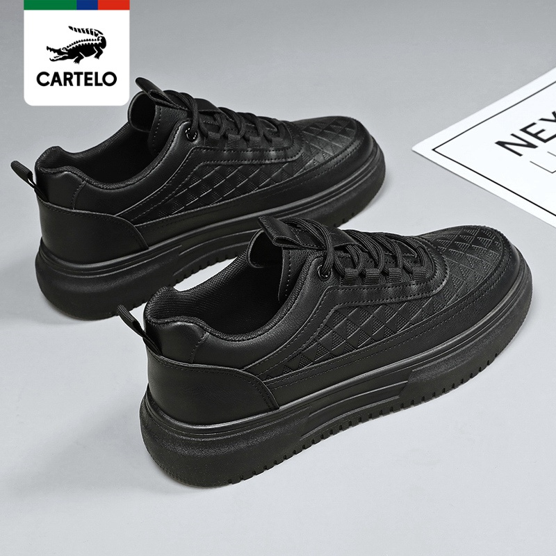线下专柜同款卡帝乐鳄鱼cartelo新款透气潮流男士休闲鞋板鞋小白鞋潮